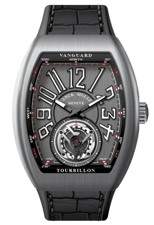 Review Franck Muller Vanguard Tourbillon Brushed Titanium Replica Watch V 41 T (BR) (NR) (TT) (TT.BLC NR) - Click Image to Close